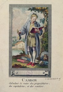 Caricatura di Cambon che calcola la rovina dei proprietari, dei capitalisti e dei rentiers da French School